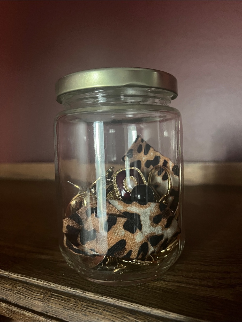 Mystery gold jewelry jar